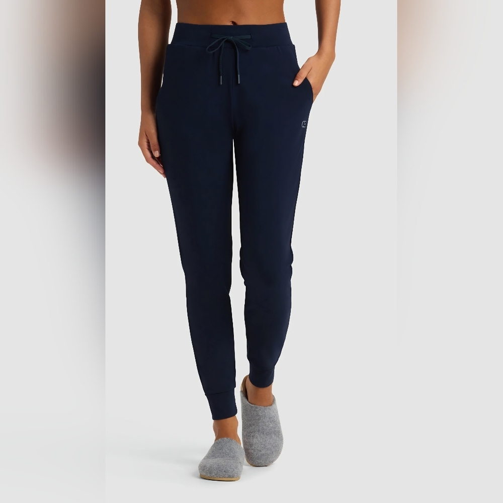 Cozy Earth Women's XS Navy Brushed Bamboo Jogger Pants - Performance Comfort